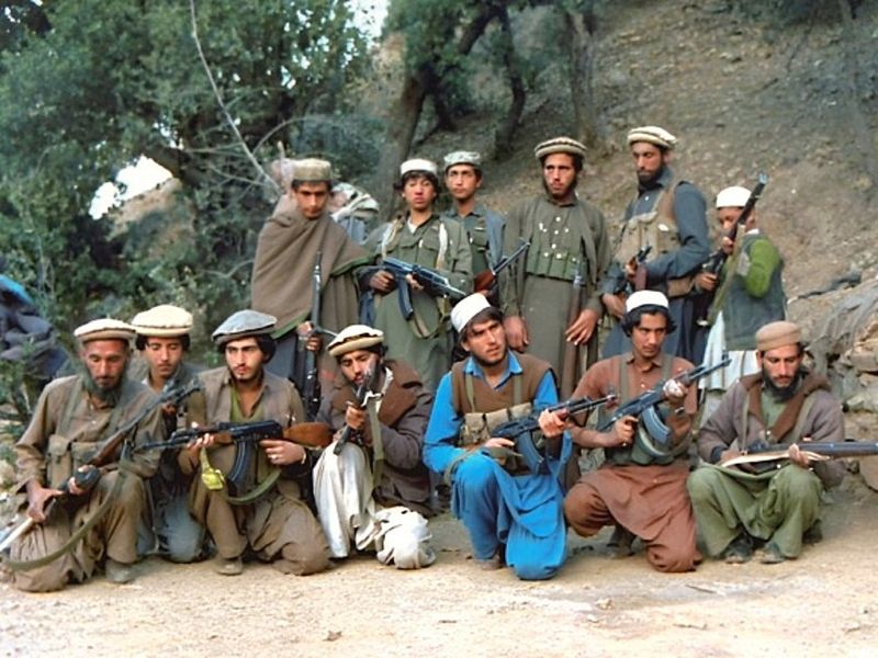 Afghan Mujahideen fighters during the Soviet-Afghan War