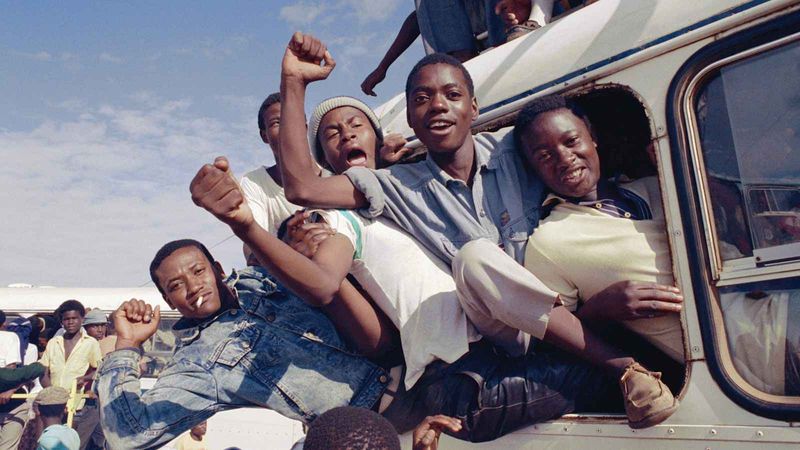 End of apartheid first democratic election in South Africa April 1994