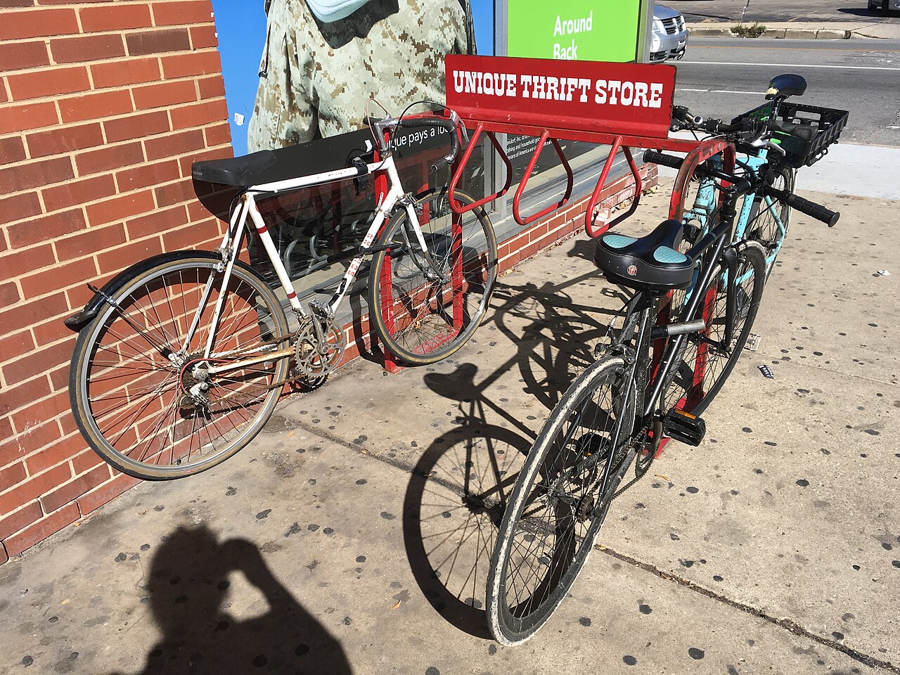 thrift store racks