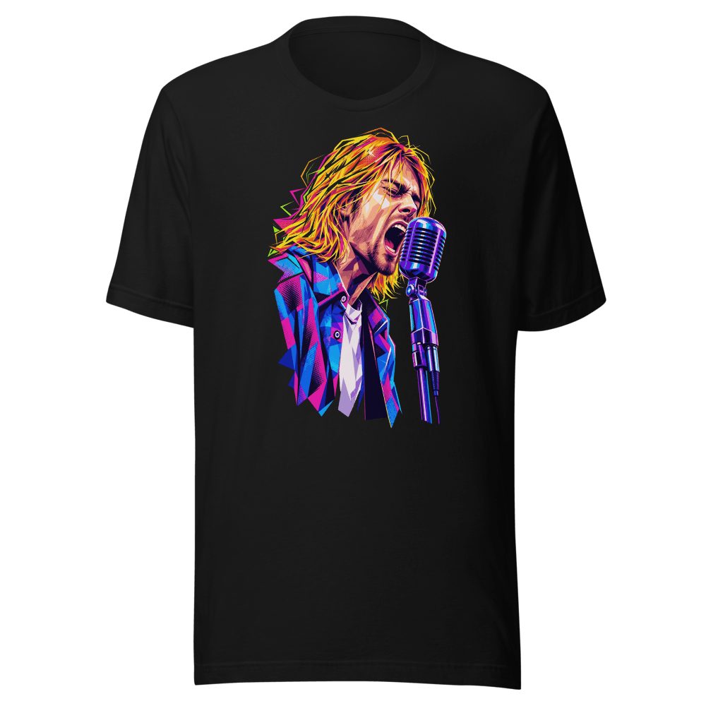 Kurt Cobain Grunge Vector Art T-Shirt - 80s Retro Design