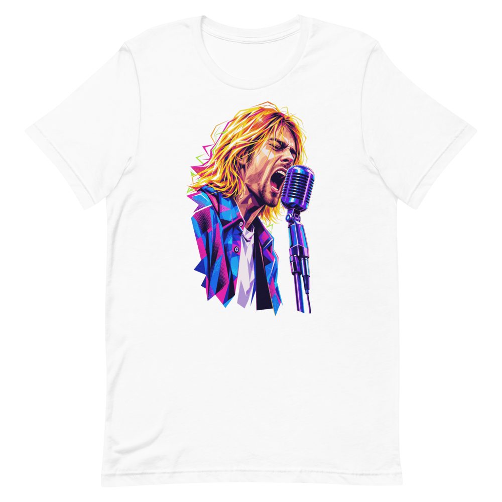 Kurt Cobain Grunge Vector Art T-Shirt - 80s Retro Design