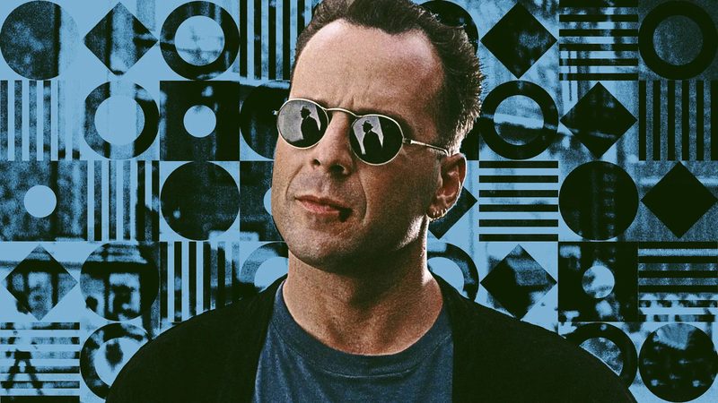 Hudson Hawk Bruce Willis sunglasses retro graphic 90s cult classic