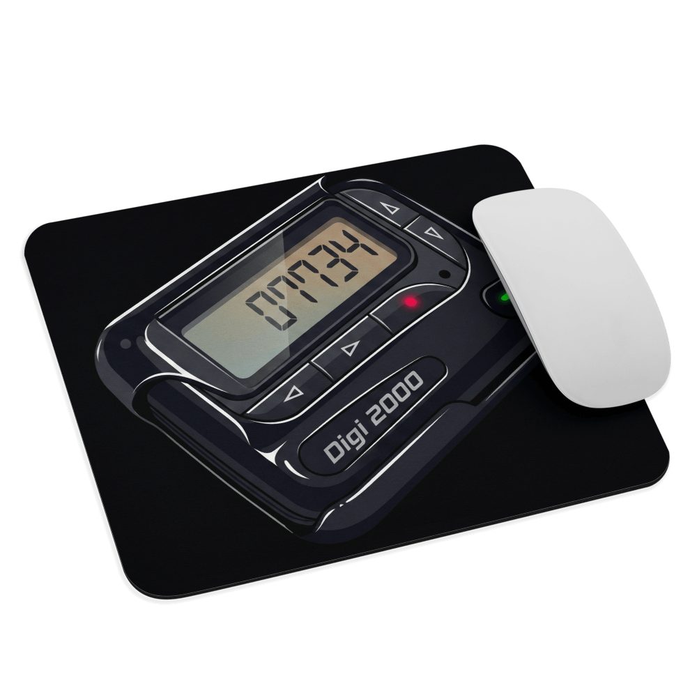 Digi 2000 Pager 07734 Retro Tech Mousepad - Nostalgic 90s Style