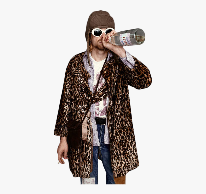 Kurt Cobain Leopard Print Coat, HD Png Download