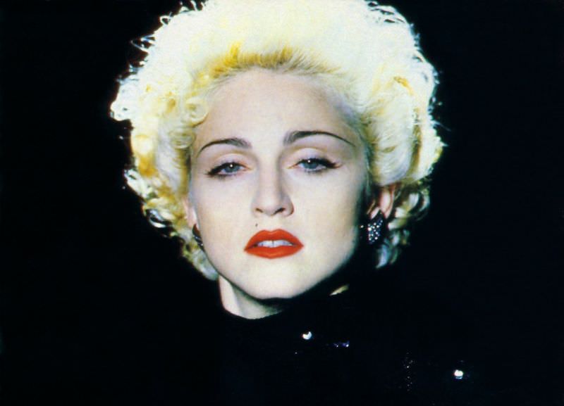 Madonna in her iconic 1990 blonde curls look