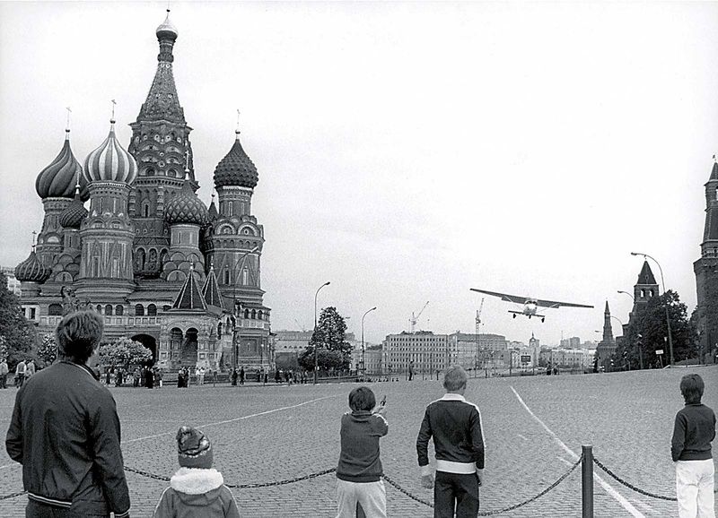 Mathias Rust Cessna 172 approaching Red Square May 28 1987