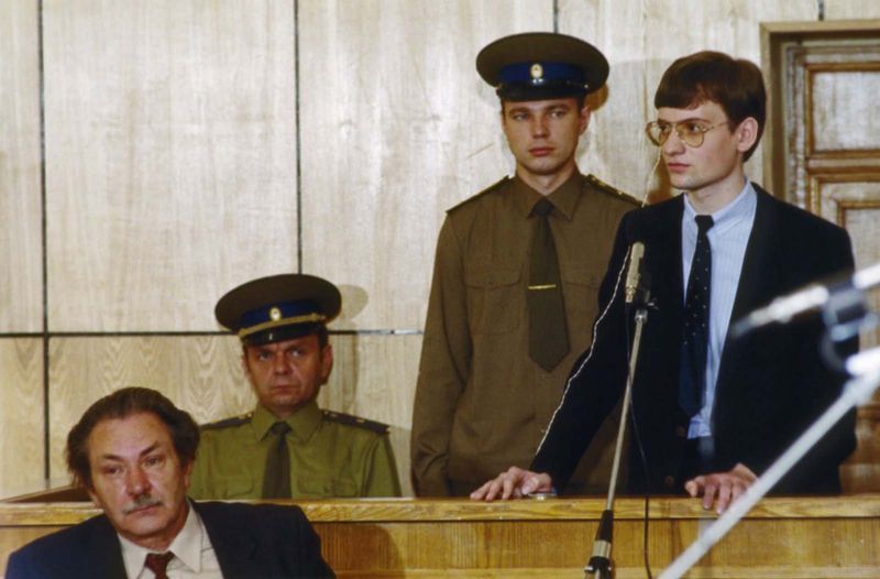 Mathias Rust on trial in Moscow September 1987 after Red Square landing
