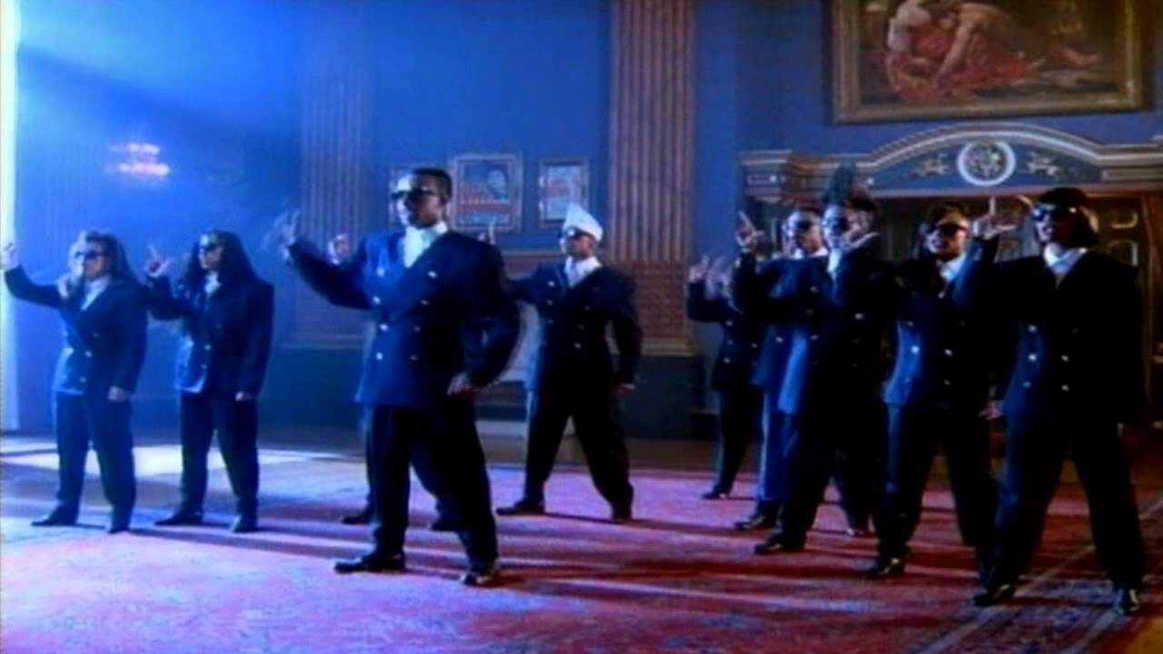 MC Hammer and dancers in elaborate 2 Legit 2 Quit music video 1991 one of the most expensive videos ever made