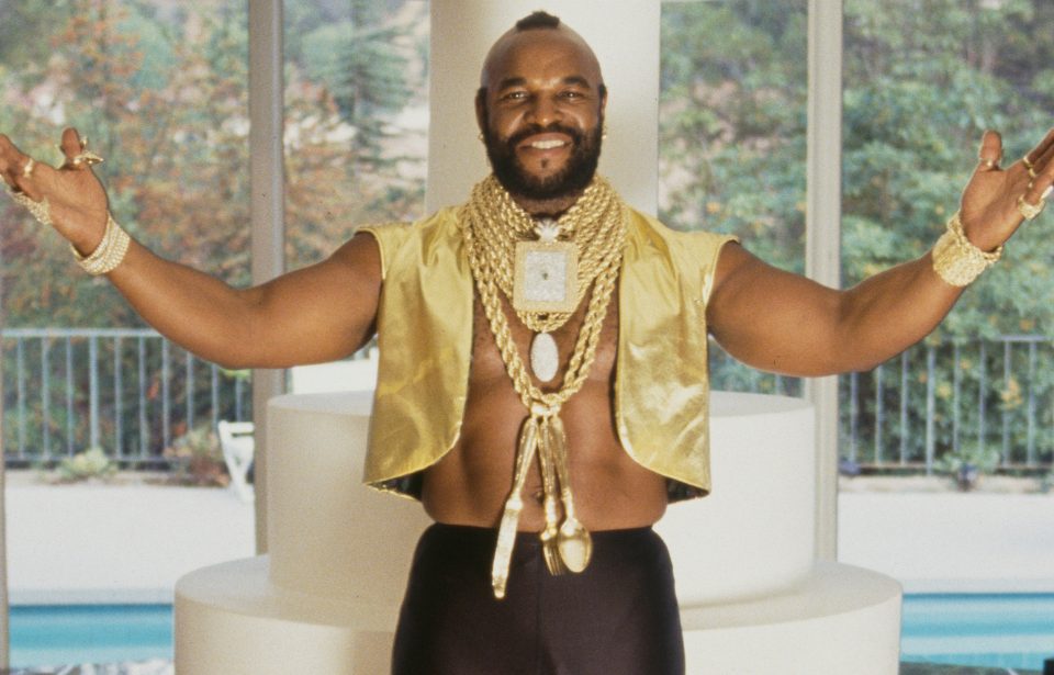 Mr T A-Team icon BA Baracus gold chains mohawk 1980s