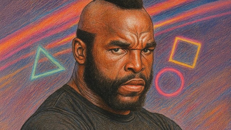Mr T 80s pop art portrait illustration mohawk Mandinka warrior