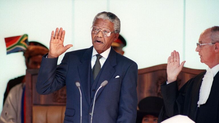 Nelson Mandela inauguration oath of office Pretoria 10 May 1994