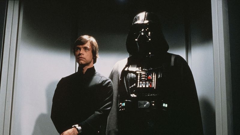 Return of the Jedi Luke Skywalker and Darth Vader Death Star elevator scene