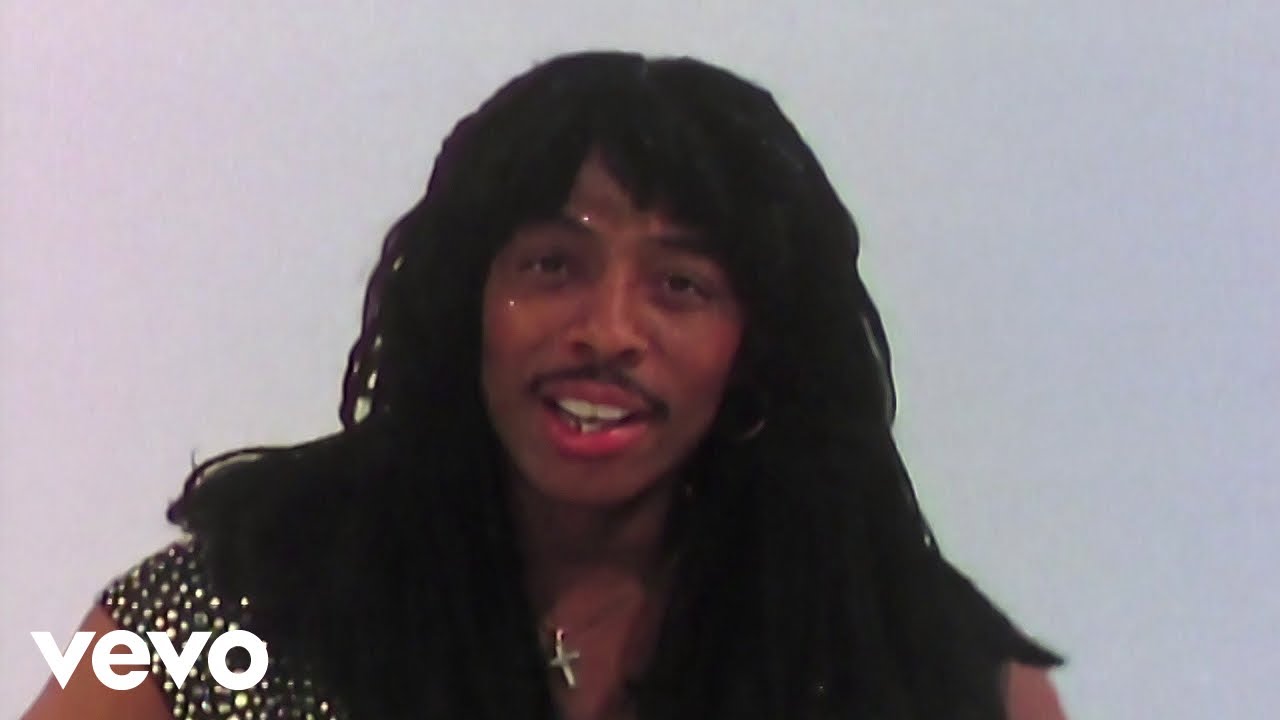 Rick James in the Super Freak official music video 1981 whose bassline MC Hammer sampled for U Cant Touch This