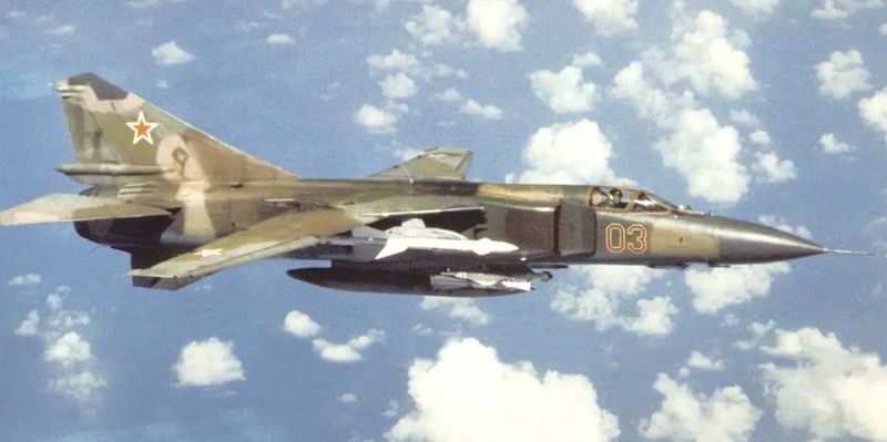 Soviet MiG-23 interceptor of the type that found Mathias Rust Cessna over Gdov