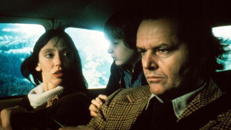 Torrance family driving to the Overlook Hotel in The Shining 1980