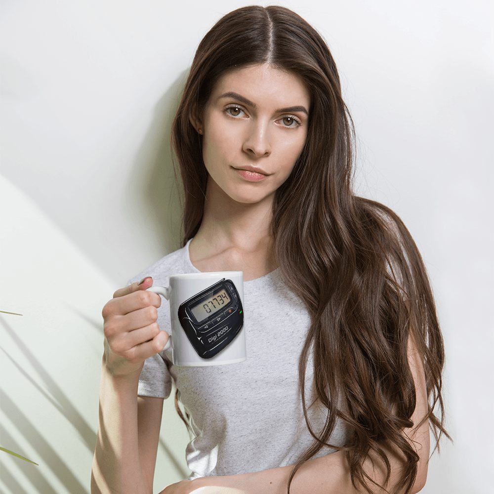 Retro Pager 07734 Hello Nostalgia Mug - White Glossy