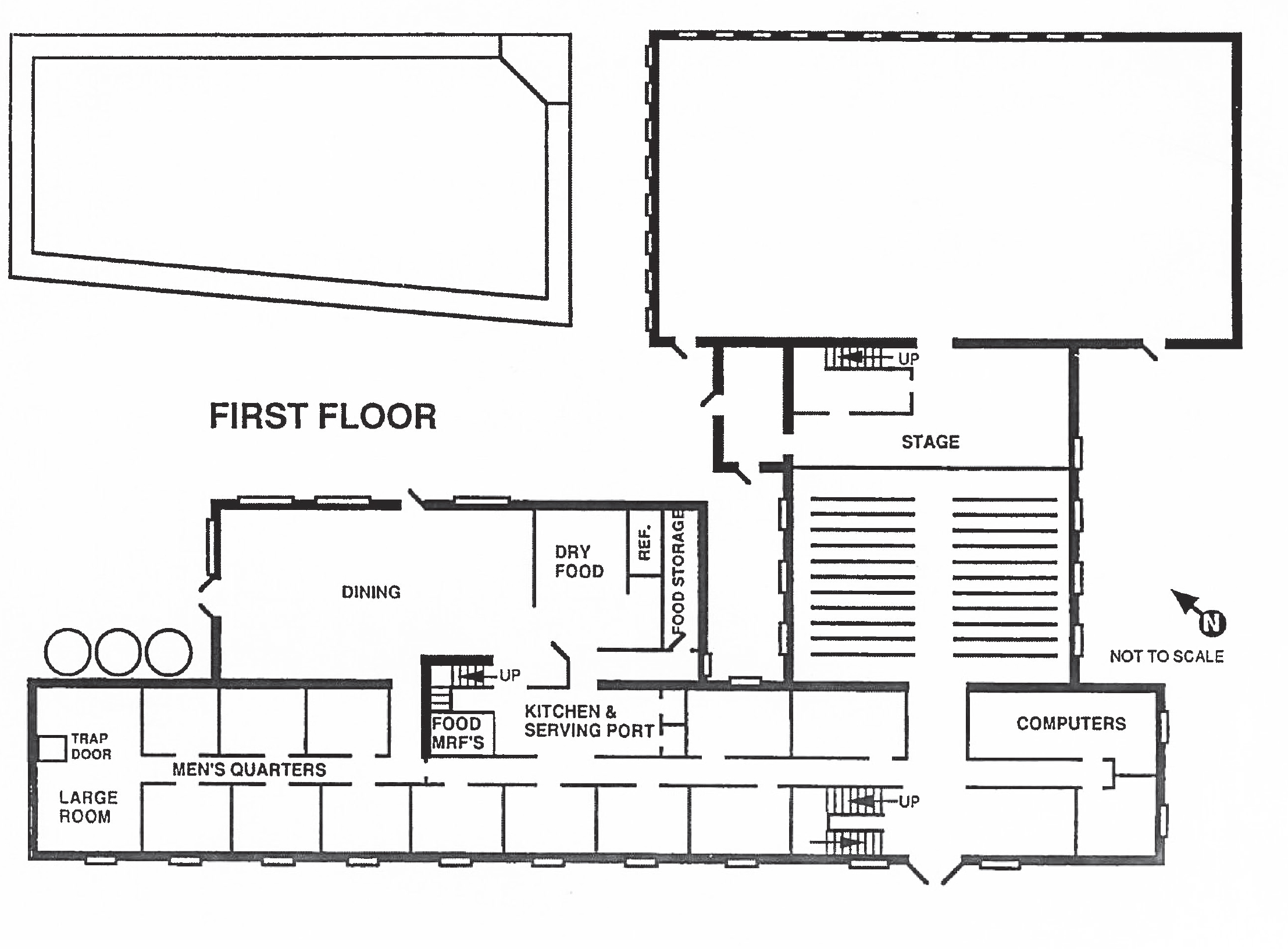 Floor plan of first level of the Branch Davidian compound Mount Carmel Center Waco 1993