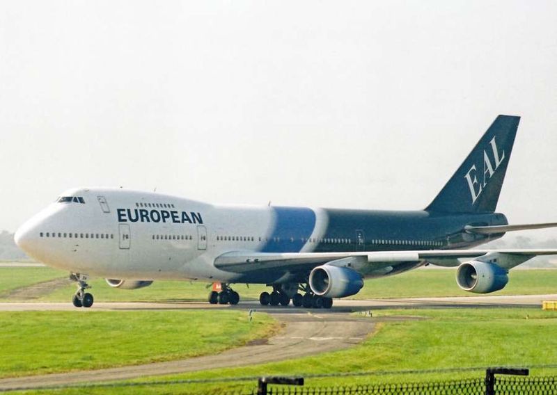 The Boeing 747 G-BDXH from British Airways Flight 9 in later European charter livery