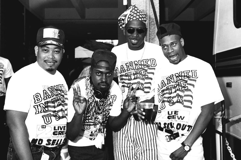2 Live Crew wearing Banned in the USA No Sell Out t-shirts