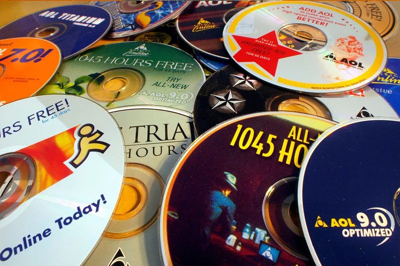90s AOL CD-ROM free trial discs nostalgia