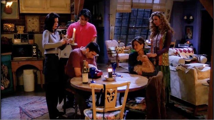 Friends cast Central Perk apartment 90s NBC sitcom
