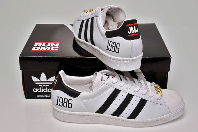 1986 Adidas Superstar 25th anniversary edition celebrating Run-DMC and hip-hop sneaker culture