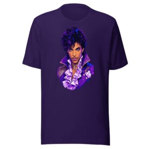 Prince 80s Glam Portrait T-Shirt - Iconic Purple Reign Style