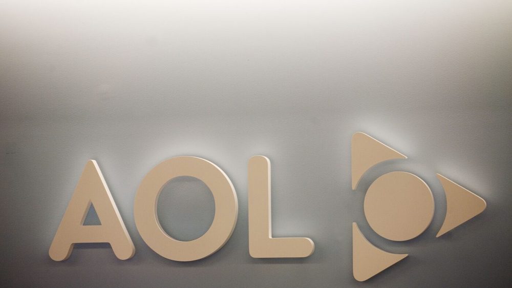 AOL America Online corporate logo 90s internet provider