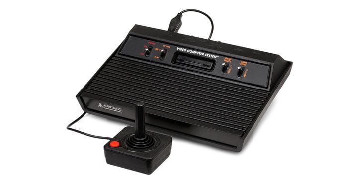 Atari 2600 Video Computer System with original joystick - iconic 1980s gaming console