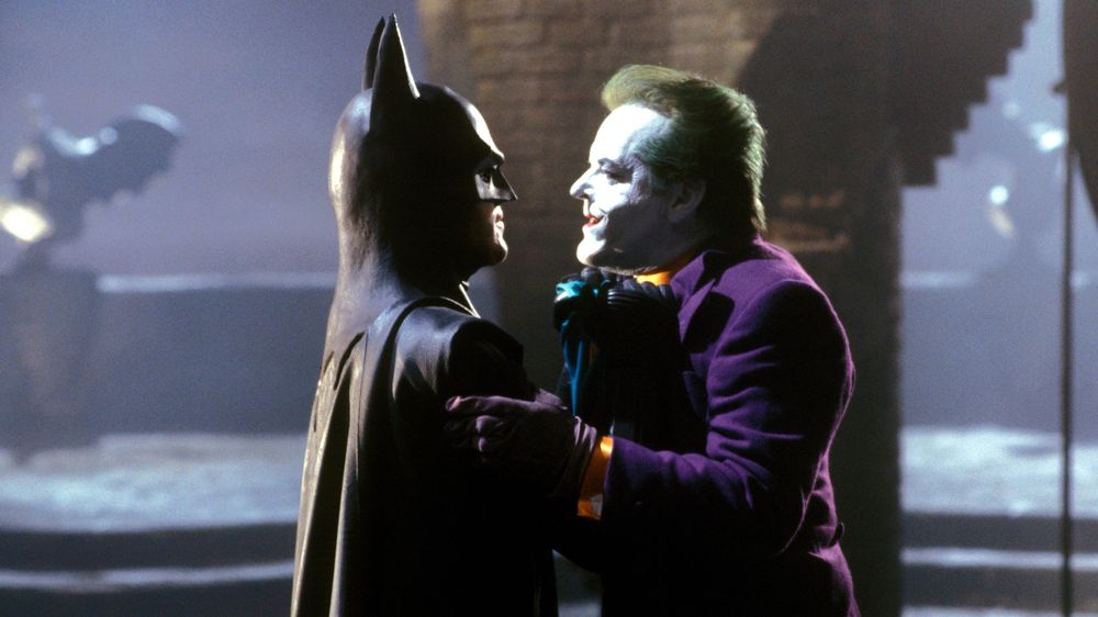 Batman 1989 cathedral Joker Batman confrontation Tim Burton