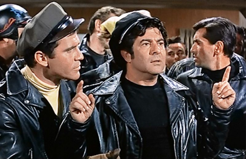 Rats motorcycle gang in Beach Blanket Bingo beach party movie