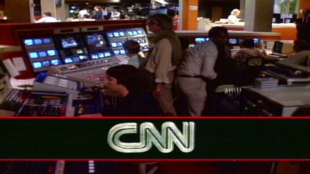 CNN control room and newsroom equipment on launch day June 1 1980