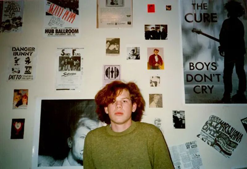 Gen X bedroom with The Cure poster pre-internet socializing