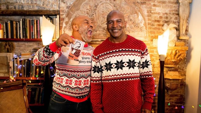 Mike Tyson and Evander Holyfield reunited holding Holy Ears edibles years after the bite fight