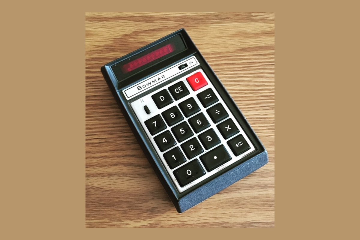 Bowmar 901B Brain — the first American-made pocket calculator with LED display, 1971