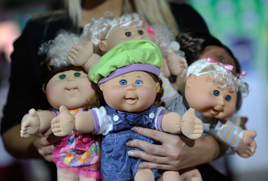 Original Cabbage Patch Kids dolls from the 1983 Coleco line that sparked a 1980s shopping frenzy