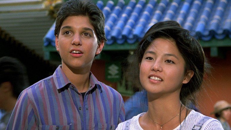 Daniel LaRusso and Kumiko in the Okinawan village in The Karate Kid Part II