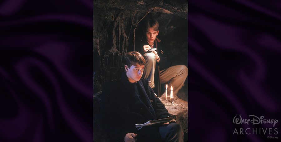 Neil Perry and Todd Anderson at the Dead Poets Society cave meeting