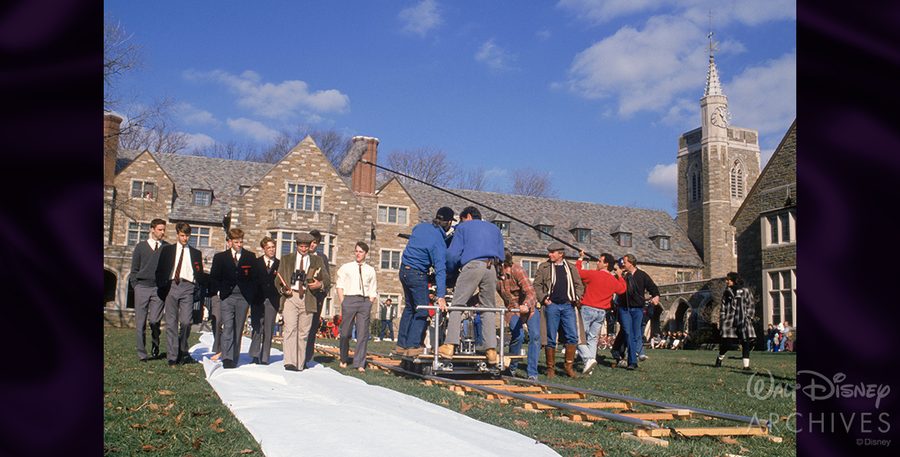 Dead Poets Society filming on a dolly track at St Andrew's School Delaware