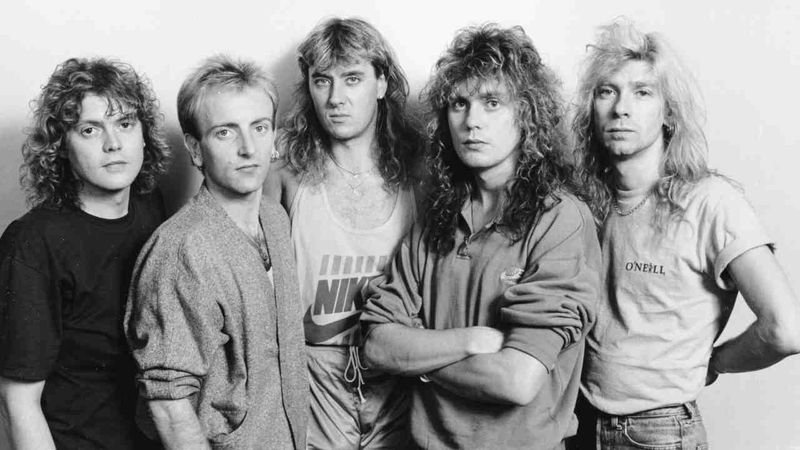 Def Leppard 1980s band portrait