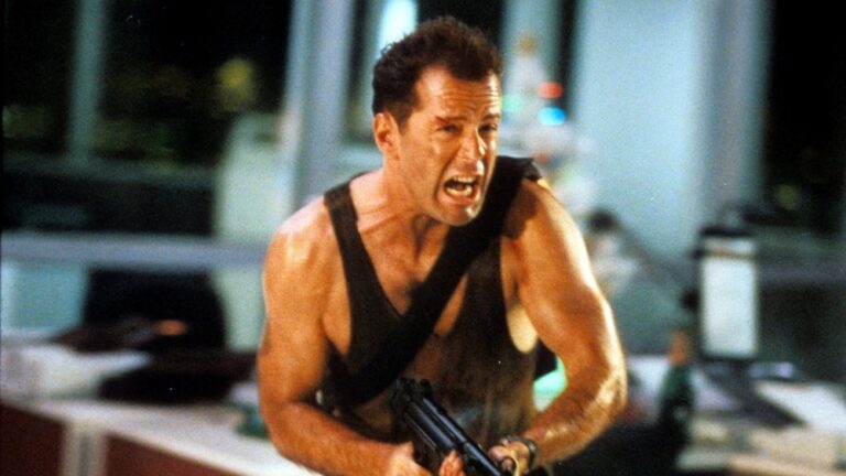 Die Hard 1988 John McClane at Nakatomi Plaza Christmas Eve standoff
