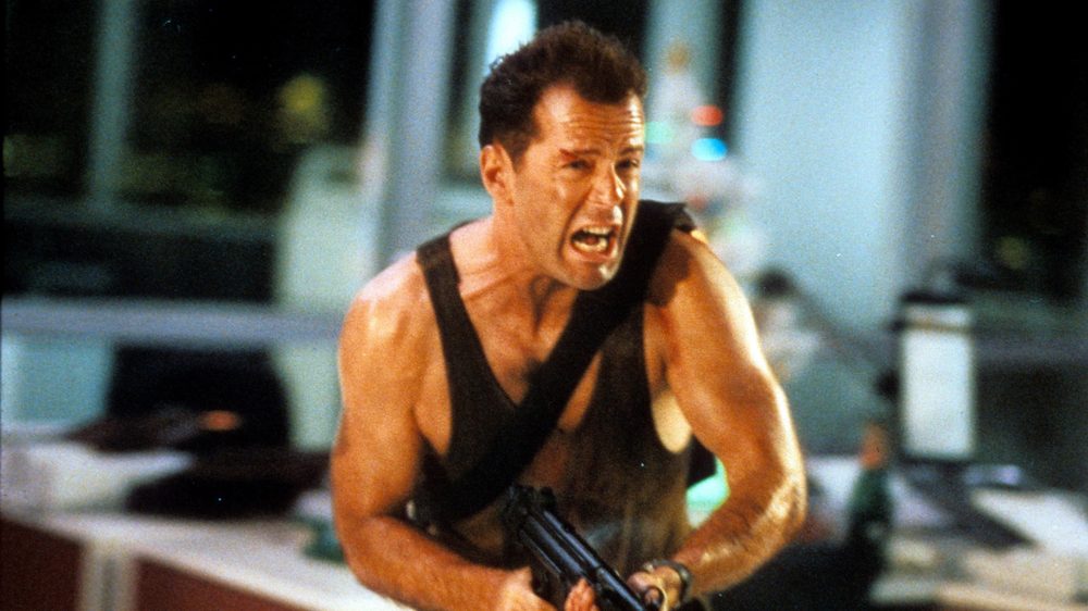 Die Hard 1988 John McClane at Nakatomi Plaza Christmas Eve standoff