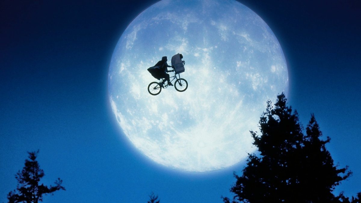 E.T. the Extra-Terrestrial moon bike scene from 1982 film
