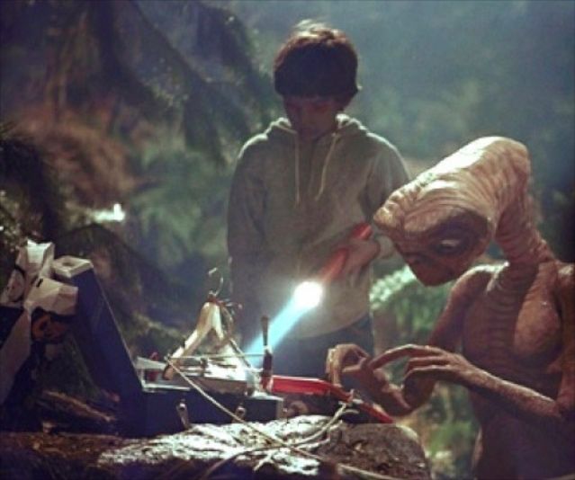 ET Extra Terrestrial Speak and Spell phone home device 1982 Spielberg film makeshift communicator