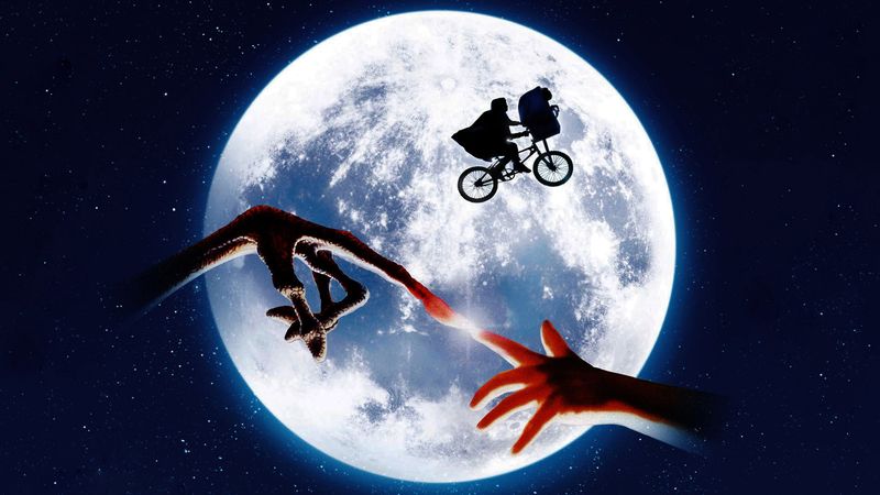 Original 1982 E.T. the Extra-Terrestrial fingers touching poster art