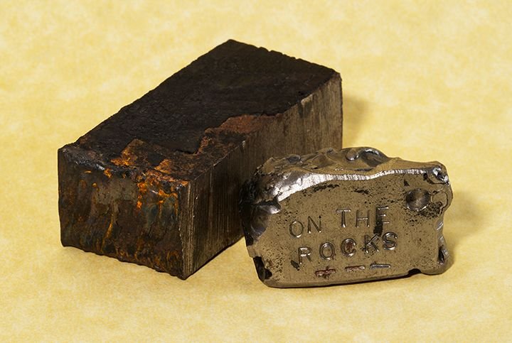 Scrap metal piece recovered from the original Exxon Valdez oil tanker