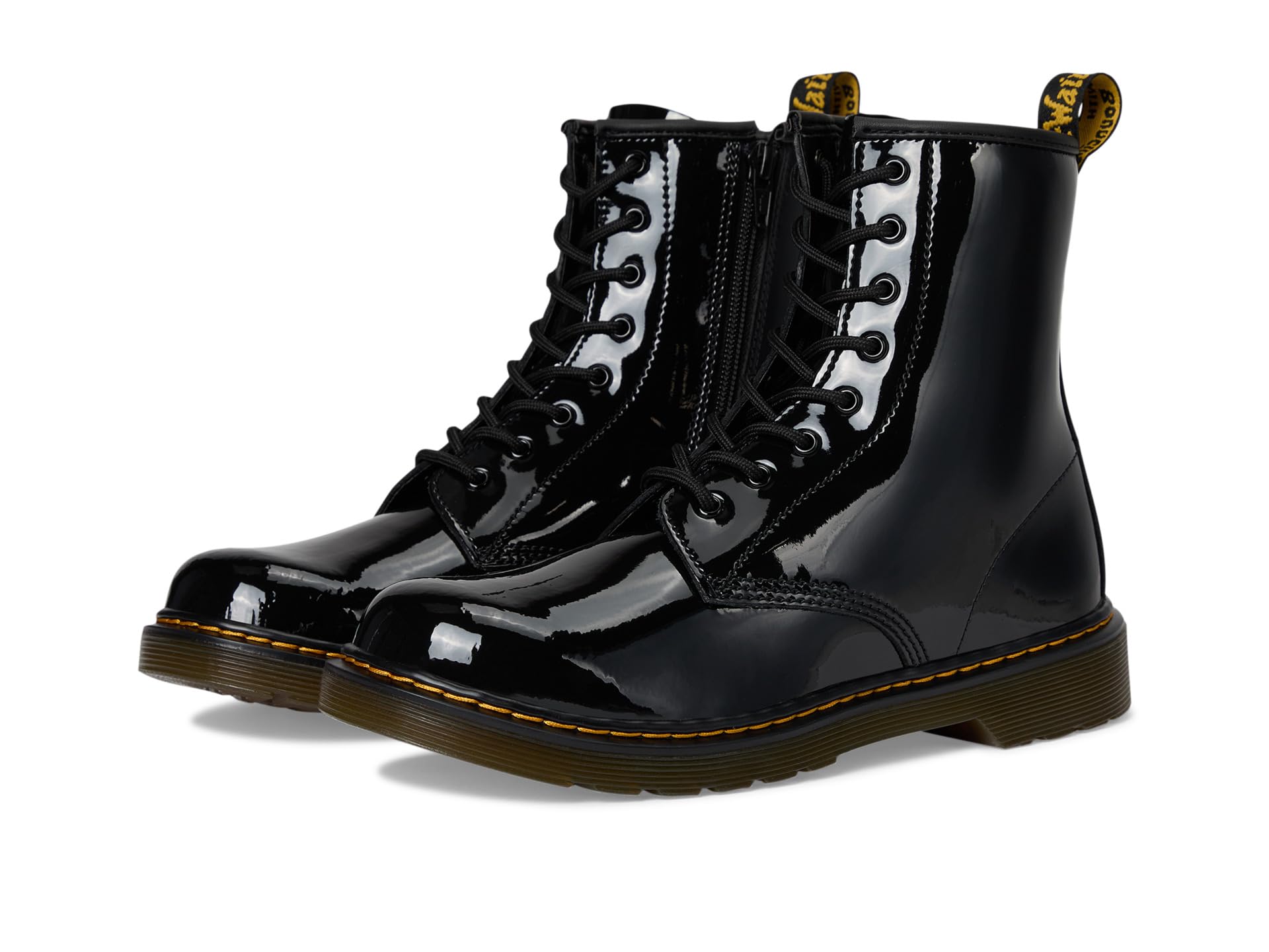 Black Dr. Martens 1460 Youth Lace Up Fashion Boots (Big Kid)