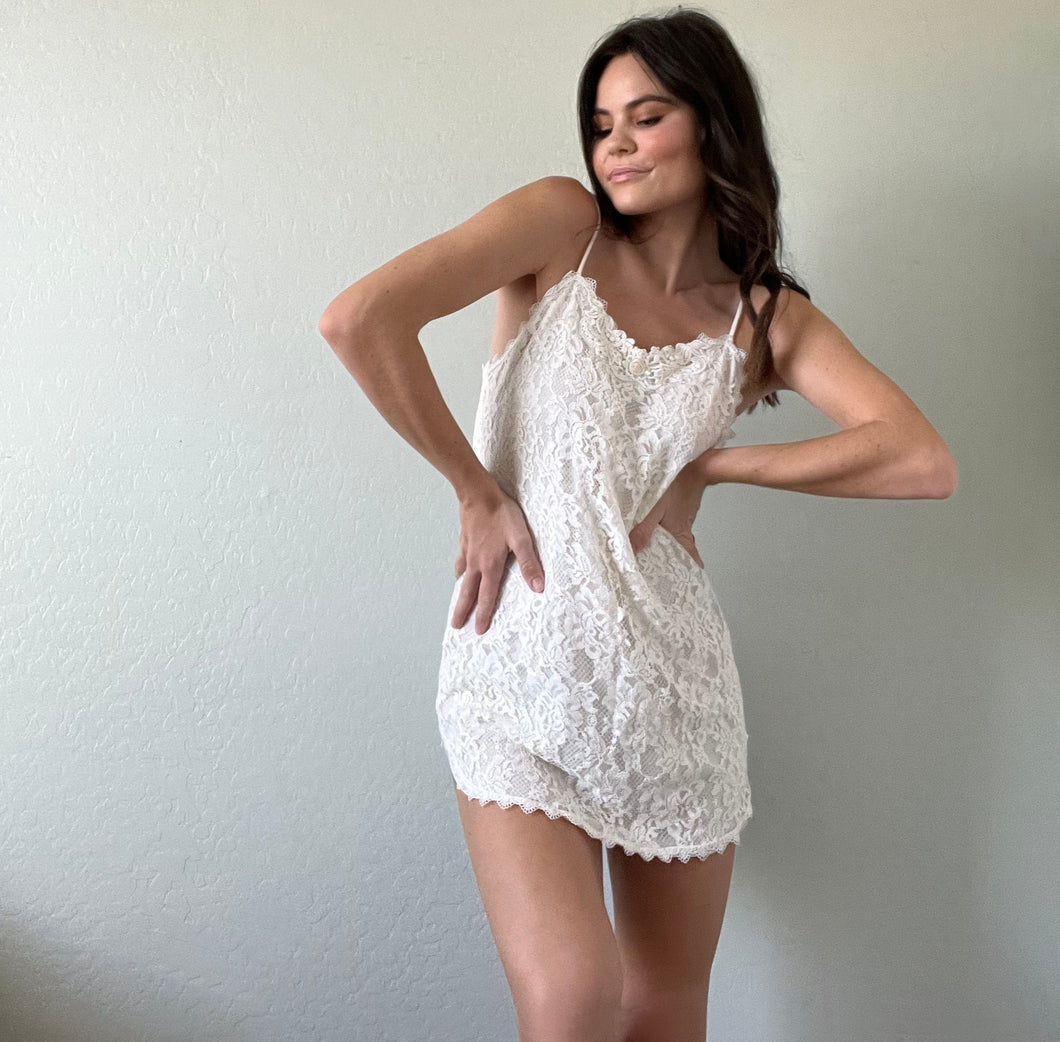 Vintage Lace Slip Dress