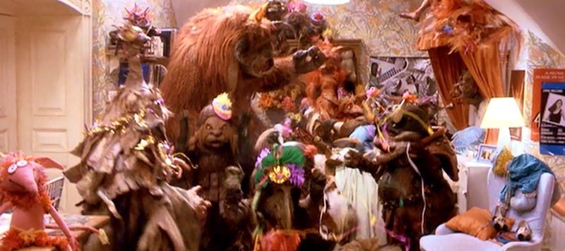 The masquerade ballroom dream sequence in Labyrinth 1986