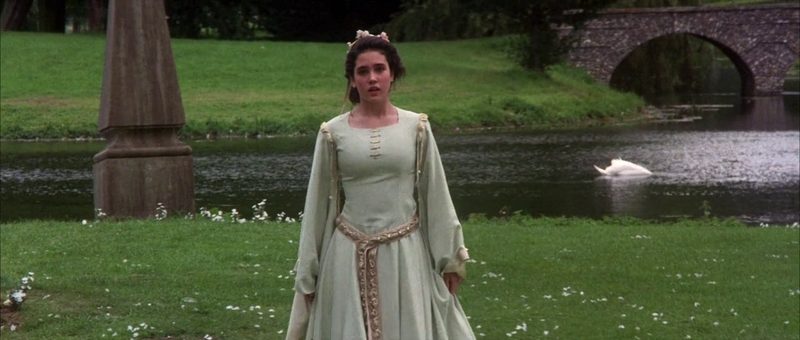 Jennifer Connelly as Sarah in the opening park scene of Labyrinth 1986